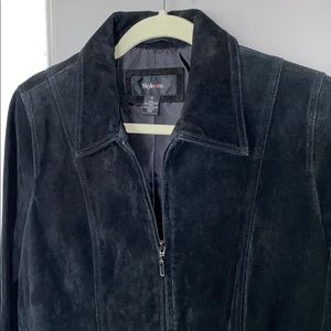Style & Co black suede jacket